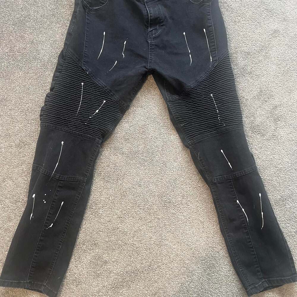 Romwe Men's Black Jeans